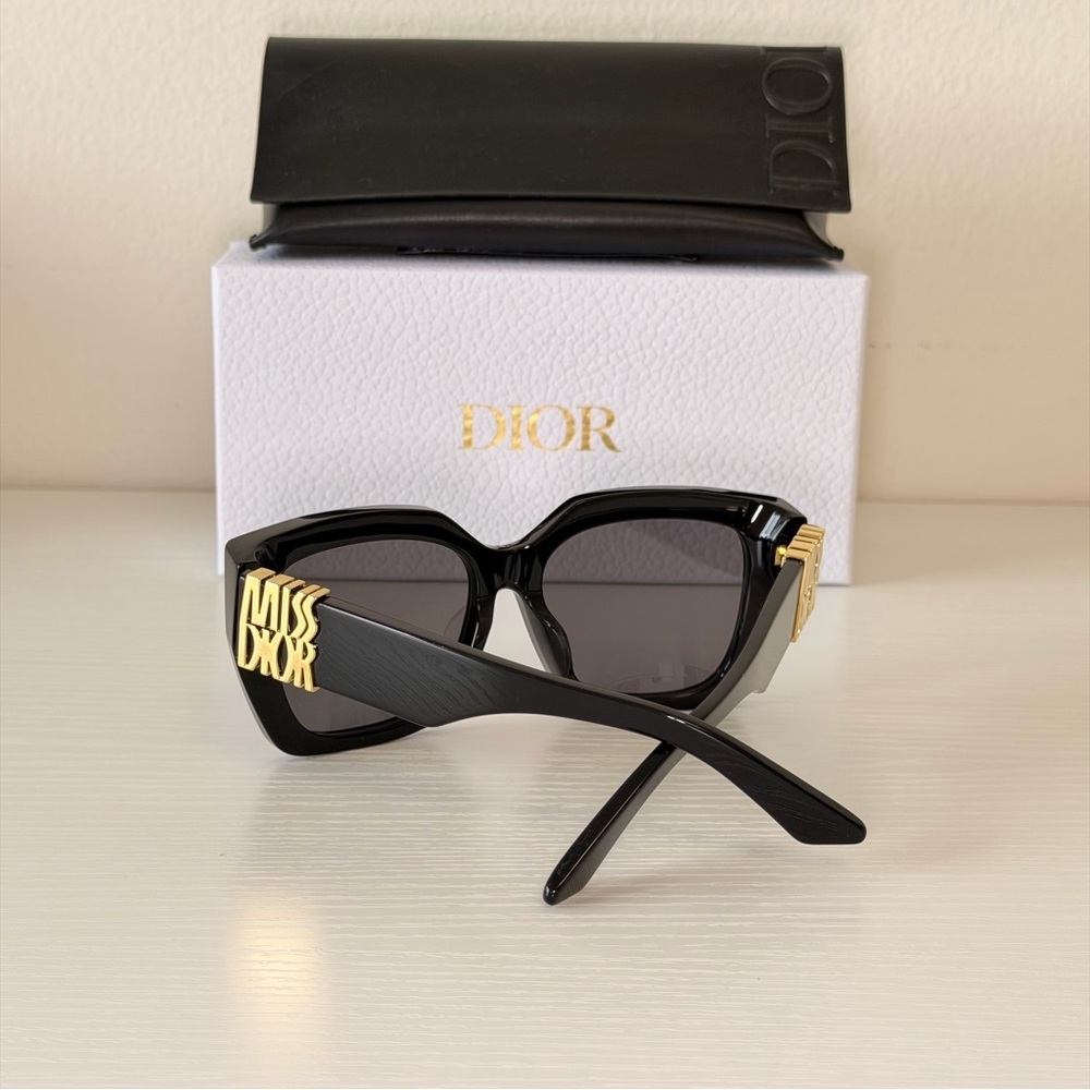 New! Dior Black and Gold Women's Sunglasses, MissDior S2F 10A0, Authentic - Picture 8 of 9